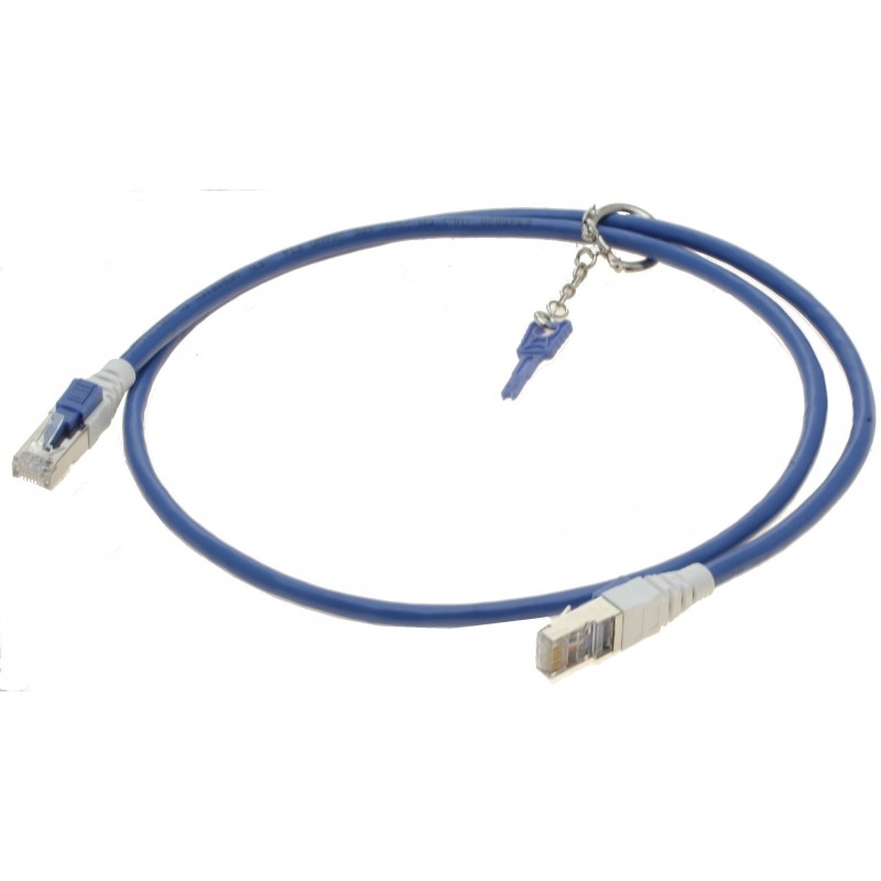 Cat. 6/6a 10G sikkerheds netværkskabel med nøgle. RJ45, STP, AWG28,...