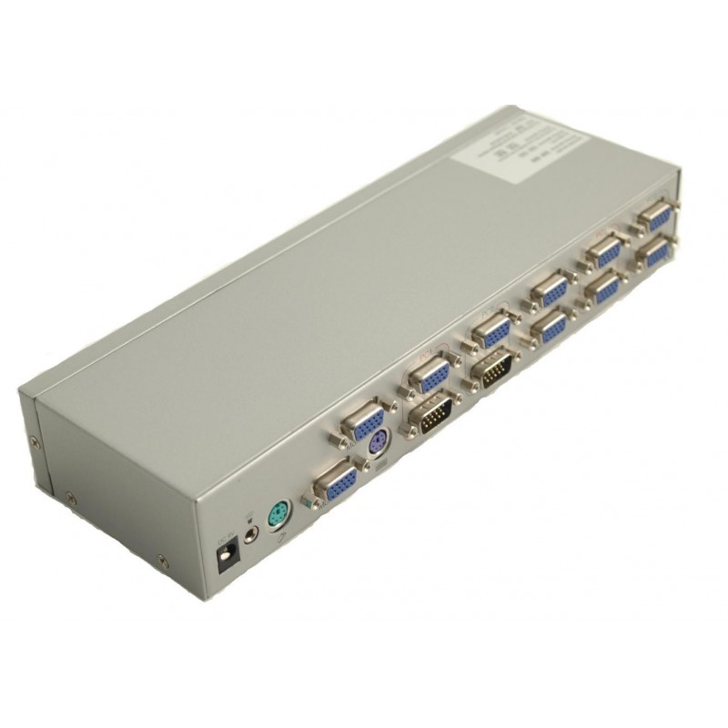 KVM omskifter til 2 PCer Quad Head - 4 VGA udgange - PS2