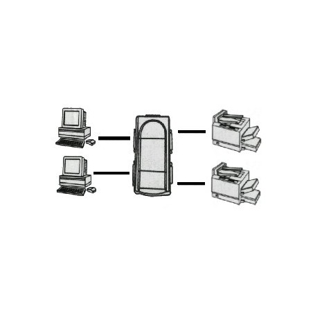 Printher share til 2 PCér til 2 printere IEEE1284 LPT parallelport