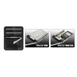 Eksternt harddisk/SSD kabinet til 4 x 2½ el. 3½\" diske (Case)