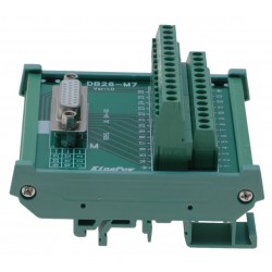 DB26 26-benet han-hun-adapter PCB-signaler Terminal Breakout DIN-skinne DB26-M7