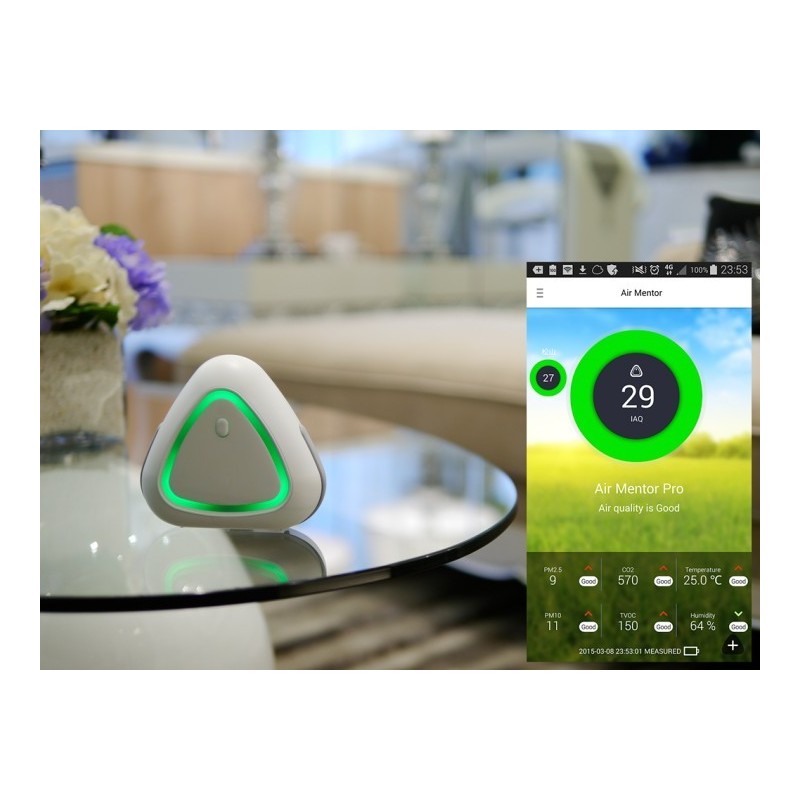 Indendørs klimaalarm til temperatur, fugtmåling, partikelmåling og gasser.