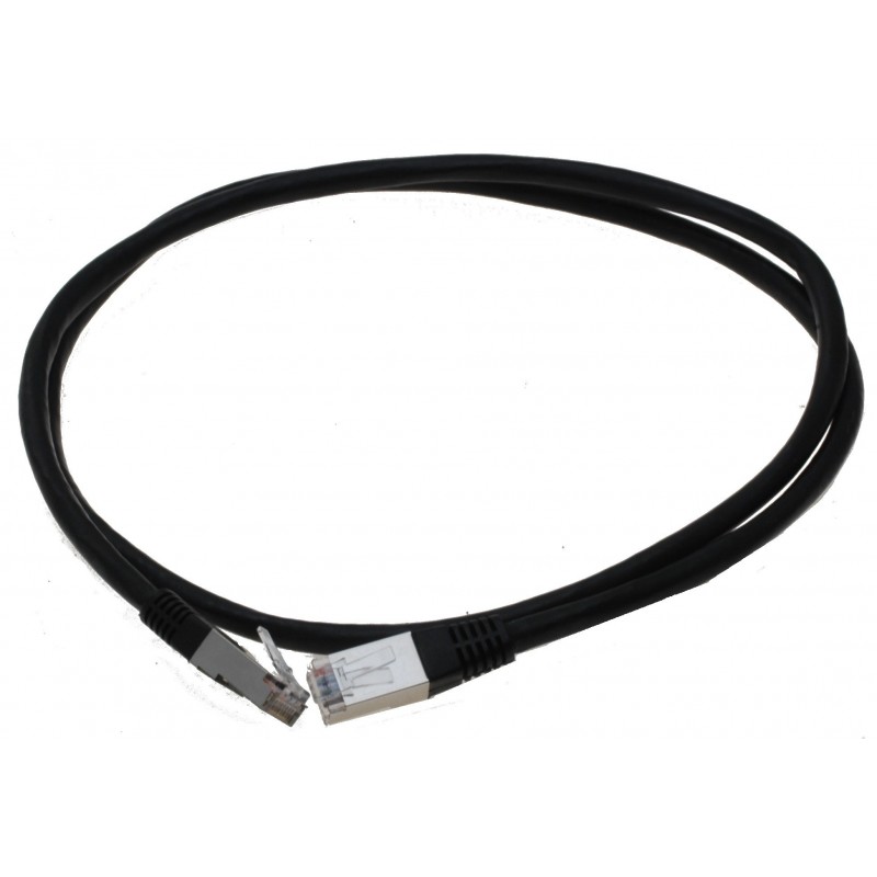 Cat. 6 netværkskabel, RJ45, STP, AWG28, sort, 3,0m