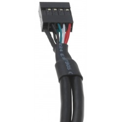 2x USB 2.0 udtag til fx panel, 2x 5-PIN intern stik, med 50 cm kabel