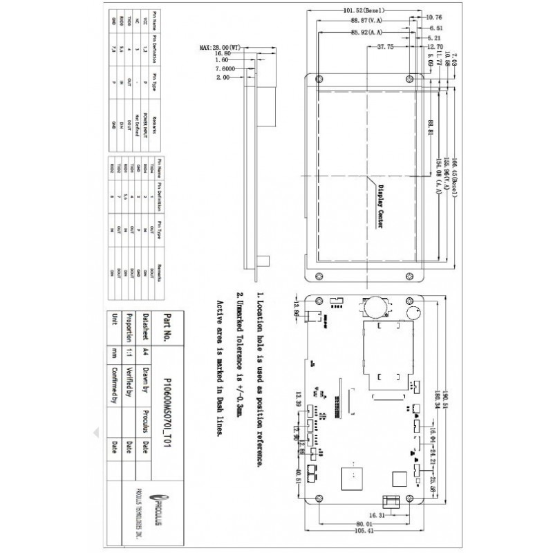 Open-Frame Android PC til egne applikationer i 7", 12" eller 18,5" med touch