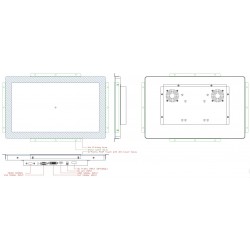 15" Skærm - Vandalsikker - touch - 1000nits - Panel - VESA