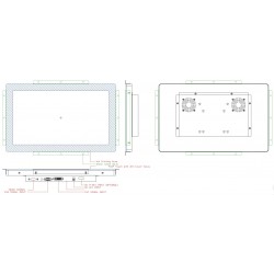 15" Skærm - Vandalsikker - touch - 1000nits - Panel - VESA