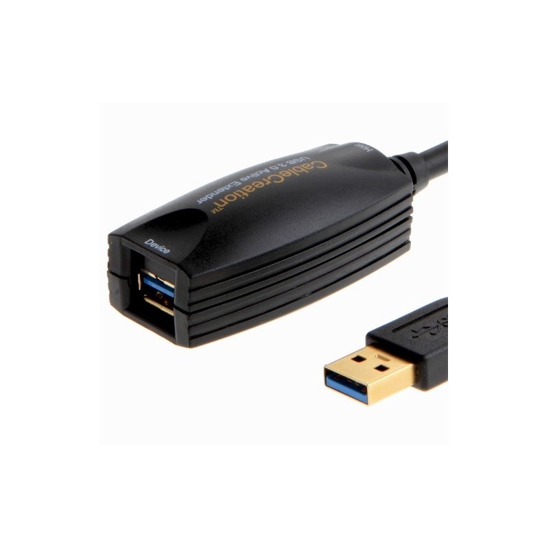 5m forlængerkabel (repeater) til USB3.0, USB A han/hun-stik