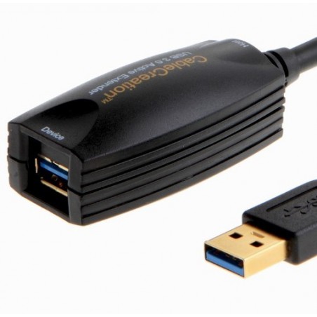 5m forlængerkabel (repeater) til USB3.0, USB A han/hun-stik