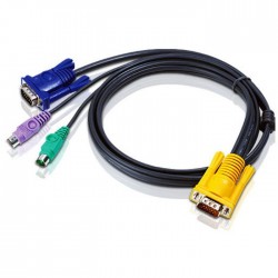 Aten 2L-5202P KVM  IOGEAR Bonded all in one PS/2 VGA Cable