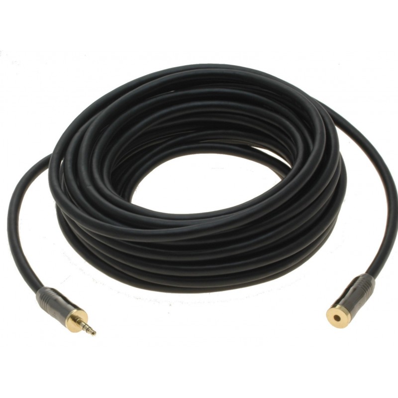 Audio/ lydkabel 3.5mm jack han-hun dobbeltskærmet og med guldkontakter, 5 meter