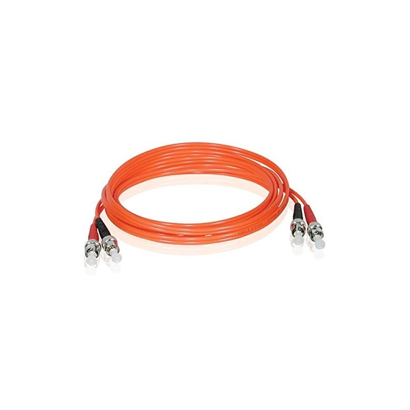 Fiberkabel, Multi mode, ST-ST, 1m, 62,5/125my, Orange,  LSZH, Duplex