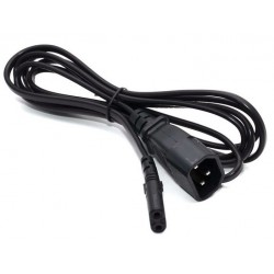 3-polet AC forlængerkabel med C14 han og C7 8 tal hun stik, 1 meter PDU power kabel