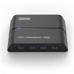 4 Ports USB 3.1 Hub l 4 x USB A Hun l 1 x USB C hun stik