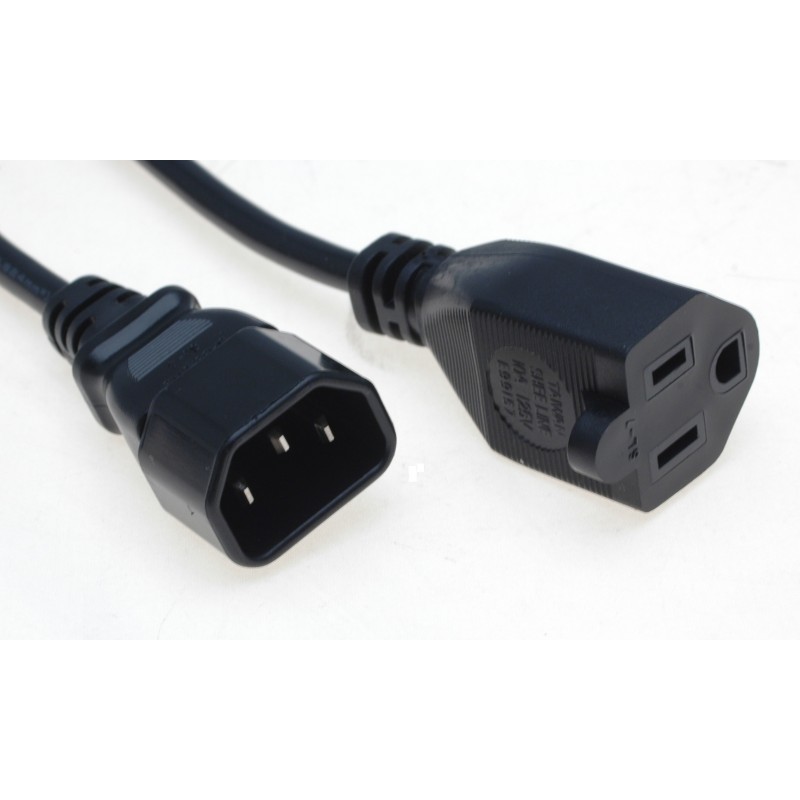 Extension Cable / he with UK plug. From IEC male to UK she