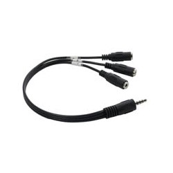 X-KEYS XK-A-1310-TRRS-R - 3-splitterkabel med 3,5mm Mini Jack TRRS stik, 4 ledere
