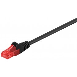 25cm Standard RJ45 Cat. 6 netværkskabel - UTP - Sort - 0,25m - DANBIT