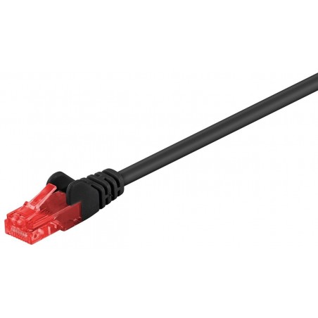 25cm Standard RJ45 Cat. 6 netværkskabel - UTP - Sort - 0,25m - DANBIT
