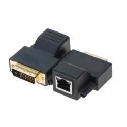 DVI-D extender sæt op til 50 meter over Cat.6 kabel. Med EDID emulering