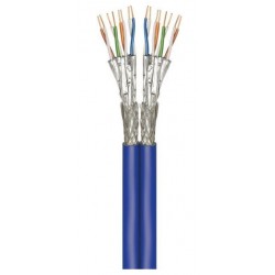 Cat 7A 500m Duplex-RJ45 S/FTP netværkskabel, blå CU, AWG 22/1 LSZH