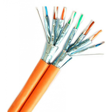 Cat 7A 500m Duplex-RJ45 S/FTP netværkskabel, blå CU, AWG 22/1 LSZH