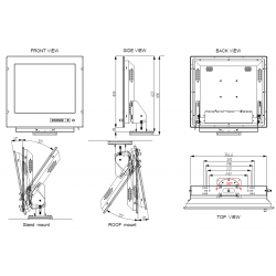 19 Marine Touch Monitor - IP65, LED Backlight, VESA Mount