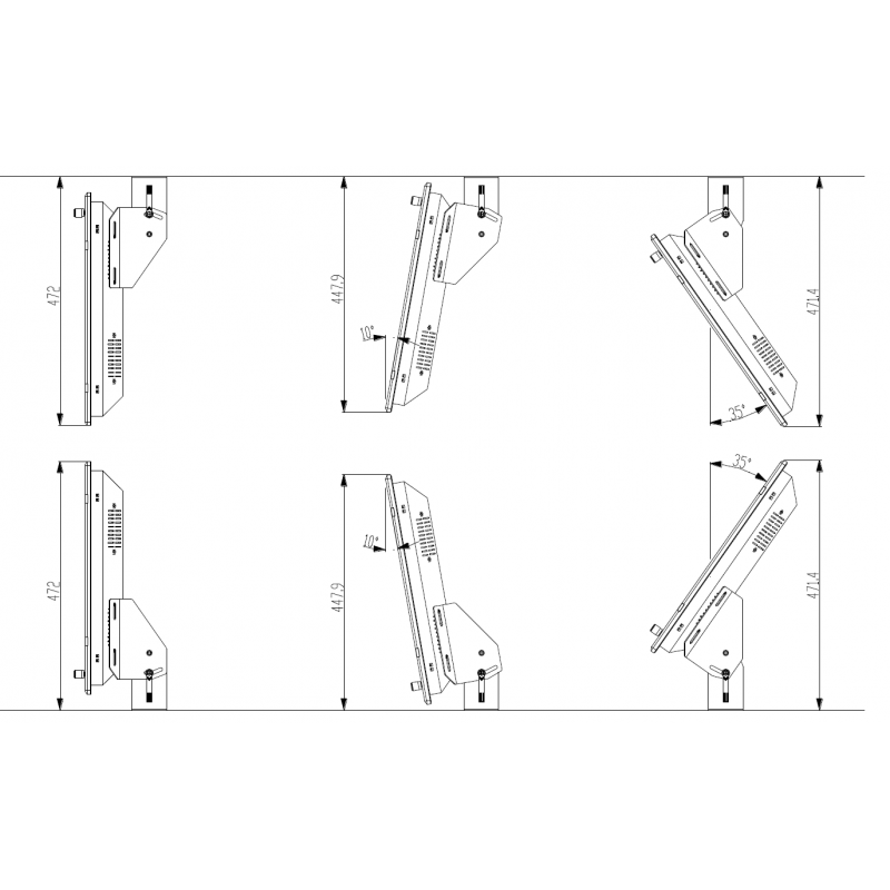 19 Marine Touch Monitor - IP65, LED-baggrundsbelysning, VESA-montering