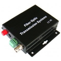 Composite video over Single Mode fiber cable (single fiber) - Up to 10km between transmitter and receiver
