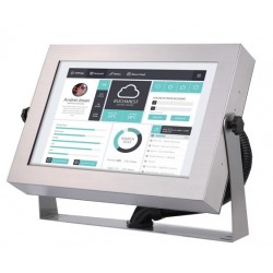 15" monitor i rustfri stålkabiner IP66 tæt på alle flader.