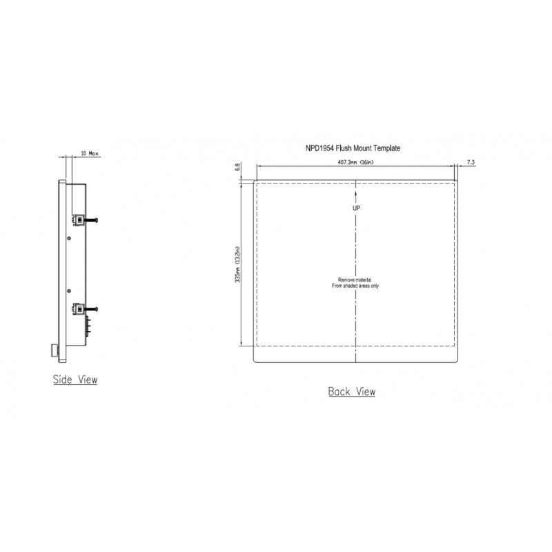 19" Marine Skærm bygget til brug i sollys (1000 nits) - IP65 - DANBIT A/S.