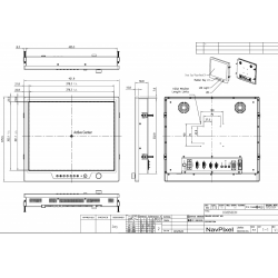 19" Marine Skærm bygget til brug i sollys (1000 nits) - IP65 - DANBIT A/S.