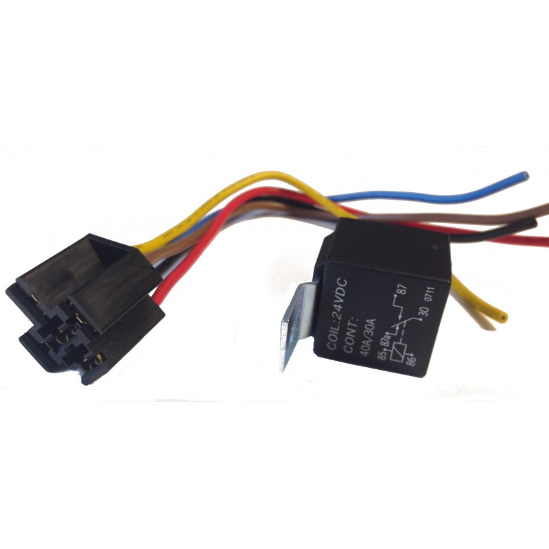 Auto BIL skifterelæ 24V - Relay Mini Make/Break Twin Terminal 40 amp 24 volt