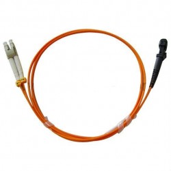 MTRJ Fiberkabel, Multi mode, MTRJ HUN - LC, 3m, 50/125my, Orange, LSZH, Duplex