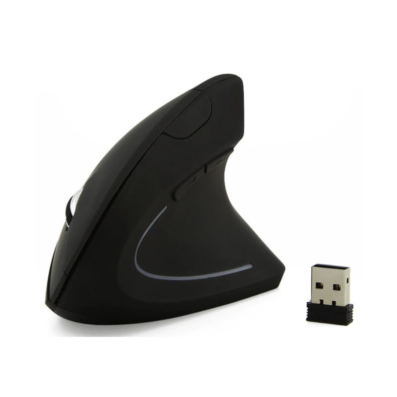 Sort ergonomisk trådløs USB mus - DANBIT