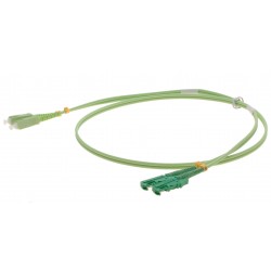 Fiberkabel, Multimode, APC- E2000/ SC, 3m, 50/125my, OM5, Lime, LSZH, Duplex