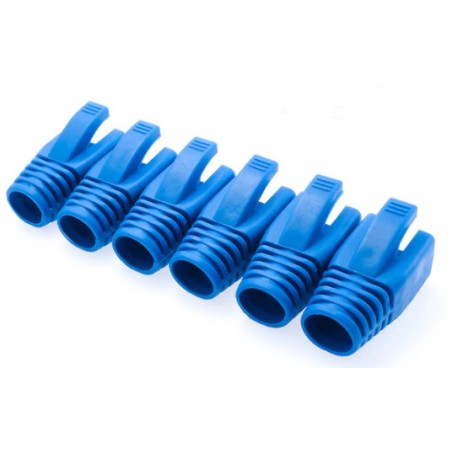 Blå beskyttelseskappe til RJ45 modularstik, 7mm  - DANBIT
