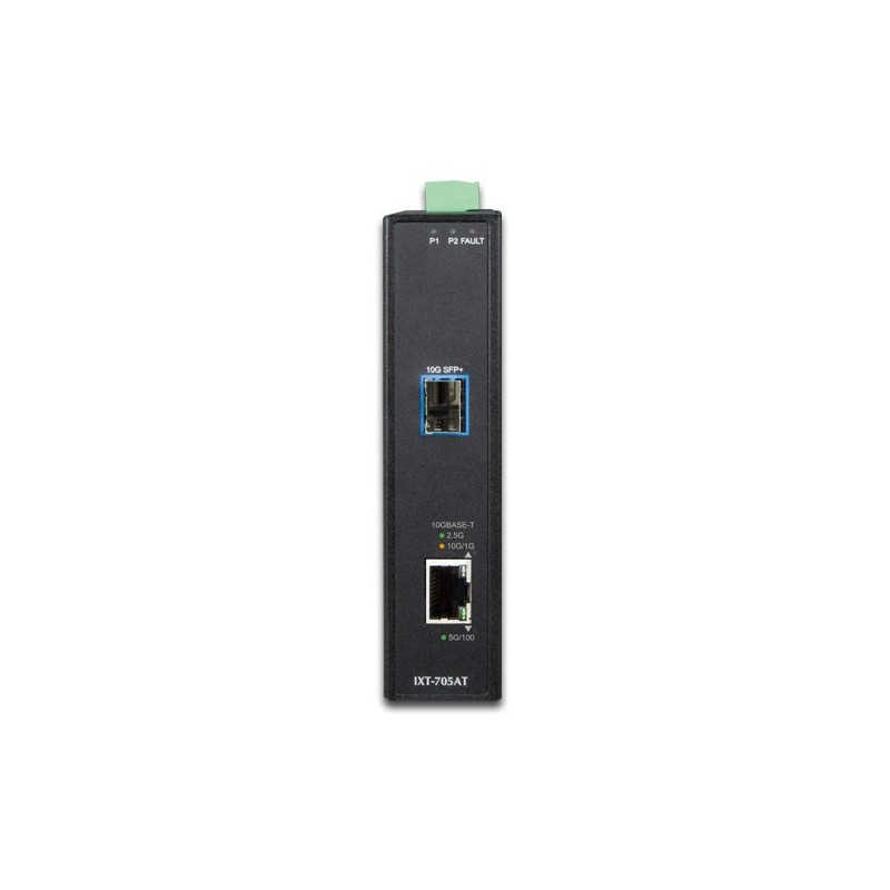 10Gbit Fiber Mediekonverter til RJ45 10Gbit/5Gbit/2.5Gbit/1Gbit/100Mbit. Fiber 10Gbit SFP