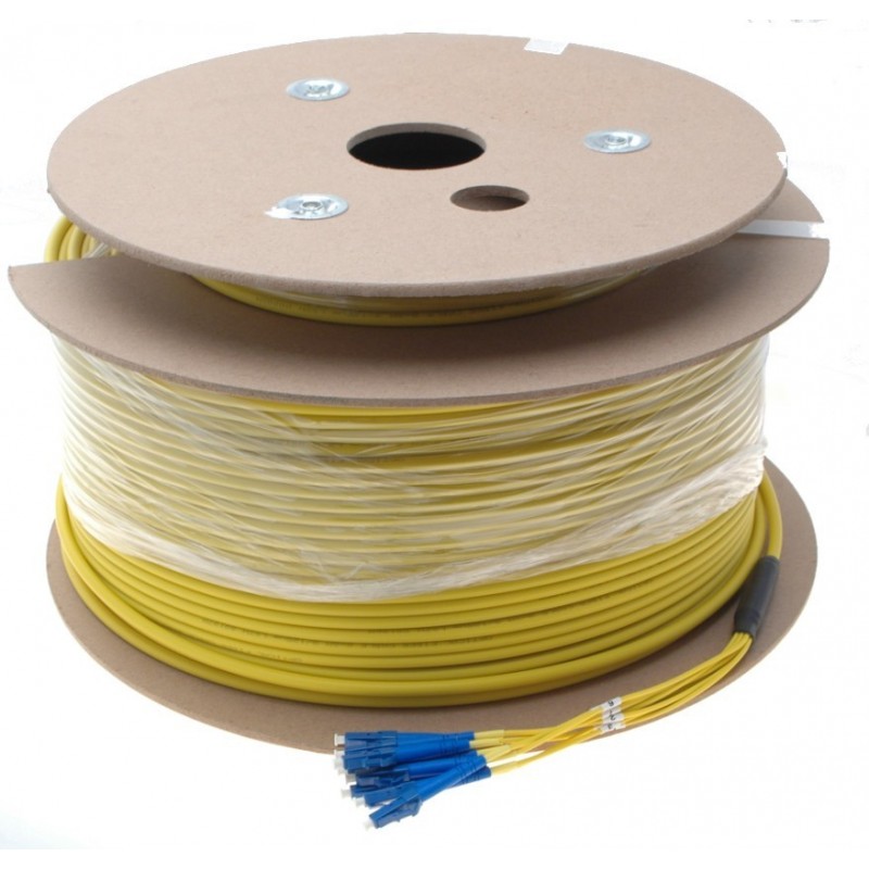 8 Core fiberkabel singlemode 9/125μm, LSZH, 8 x LC