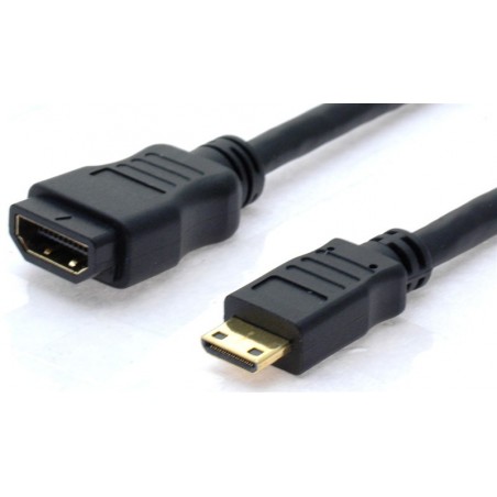 Mini HDMI Extension Cable - HD - Mini HDMI 1.3 - Til hun HDMI - 1,8 meter