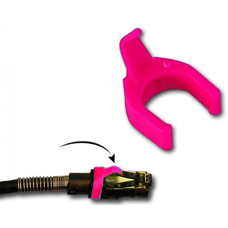 PatchSee patch kabel clips - Patchclip - Lyserød farvekodning af netværkskabler - DANBIT