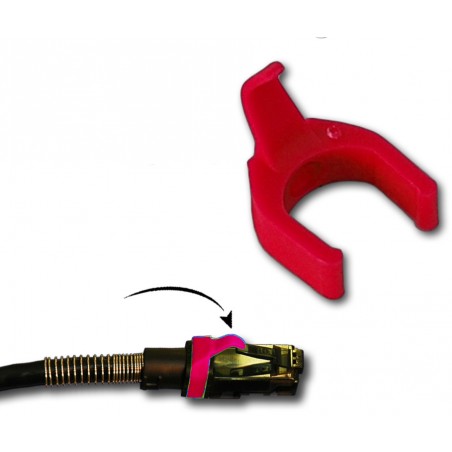 PatchSee patch kabel clips - Patchclip - rød farvekodning af netværkskabler - DANBIT