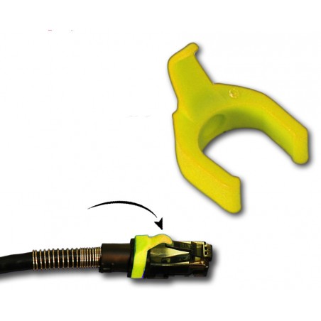 Gule clips til K-RJ45Lxx kabler - 50 pakke farvekodning