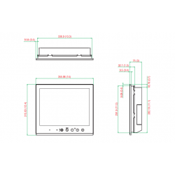 15 "MOXA screen MD-215X-T, 1280x1024, VGA, DVI-I dust and spray seal IP66, 1000-nits - DANBIT A / S