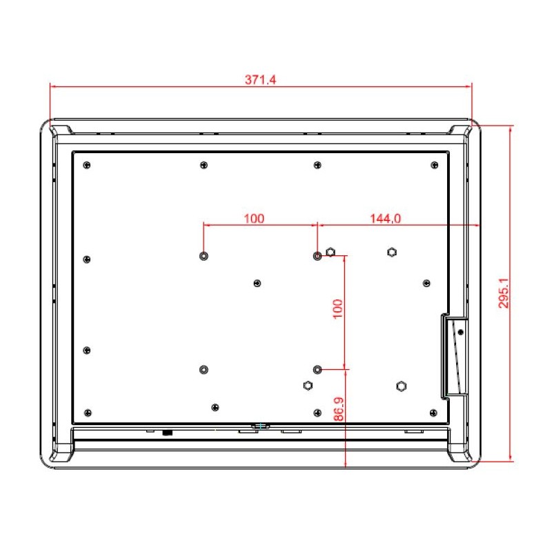 Panel PC IP65 tæt front med Touch GOT5252T serie