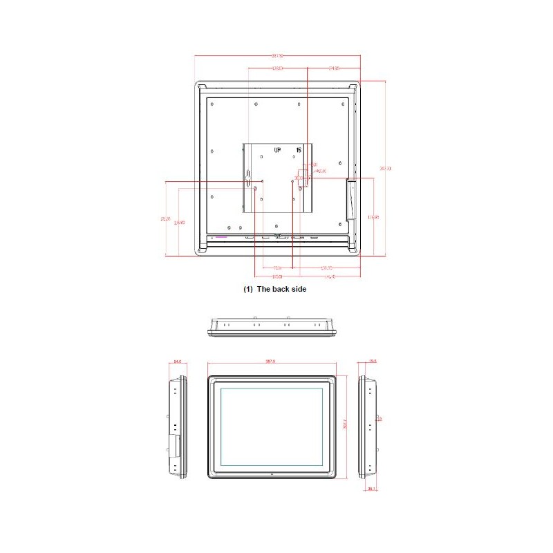 Panel PC IP65 tæt front med Touch GOT5252T serie