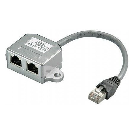 RJ45 splitter, RJ45 male and 2 x RJ45 female