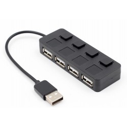 4 Ports USB2.0 hub, nem og enkel med plug and play