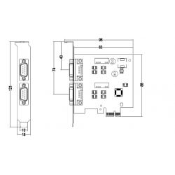 PCI Express-kort 2 x RS422/485 Surge Isolation DOS Linux, DOS, XP, Win10/11 Windows Server 2003/2008/2012/2016/2019/2022
