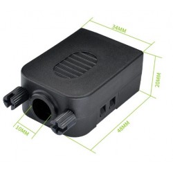 Terminalblok med DB9 han stik, RS232 stik med skrueterminal