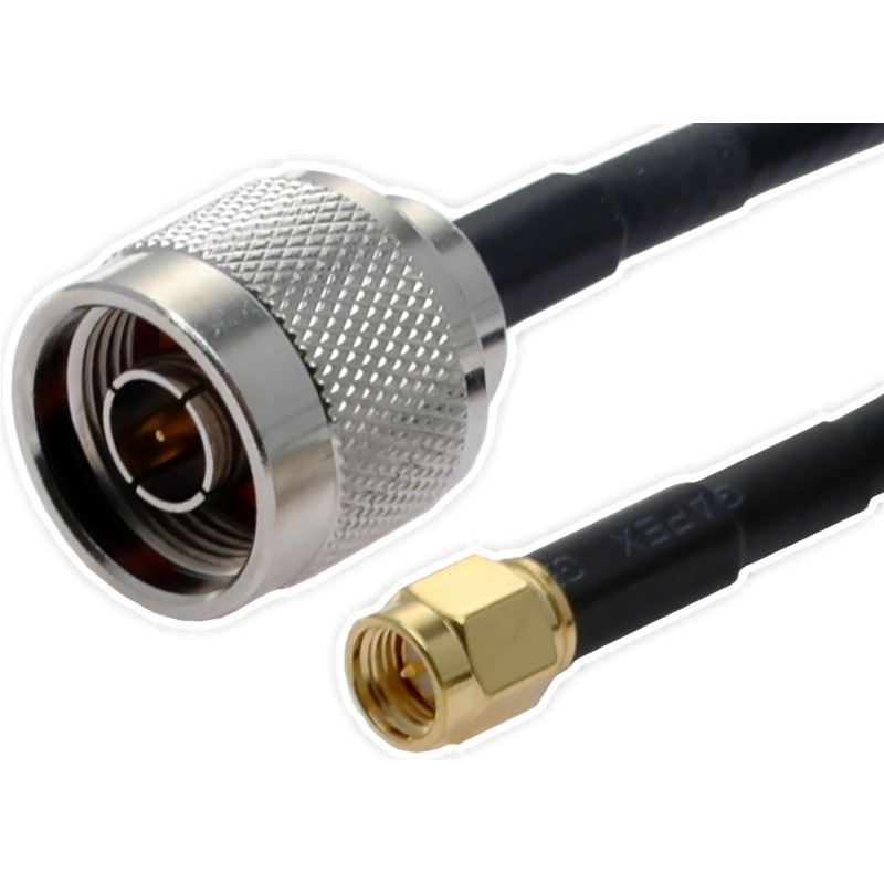 N-type male - SMA male, 20cm